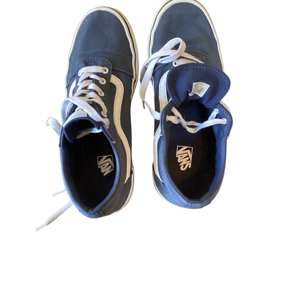 Vans 500714 Old Skool Blue Canvas Skate Sneakers Missy Youth 5.5 Y - Picture 3 of 9